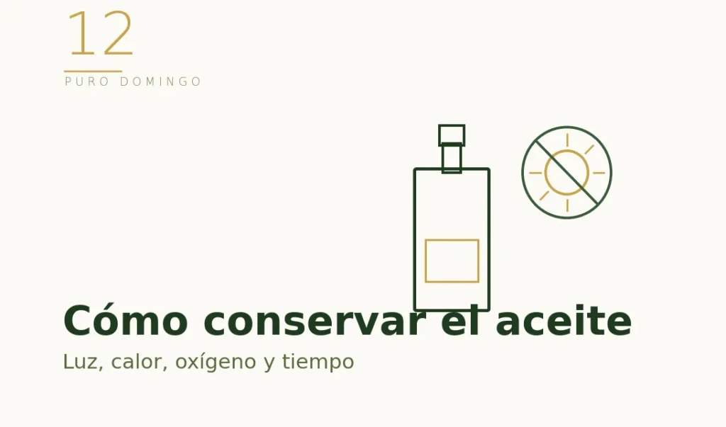 Ilustración: cómo conservar el aceite de oliva de la luz y el calor